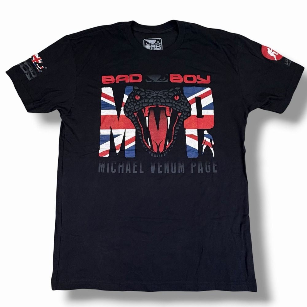 Bad Boy Michael Venom Page MVP Bellator MMA London Shootfighters Shirt M Rare